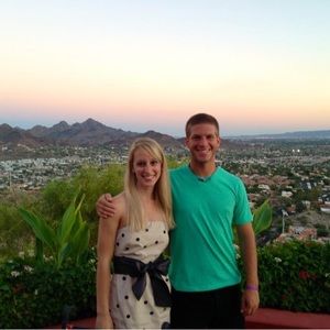 J. Crew Strapless Tan Polkadot Dress with Black Tarp Belt